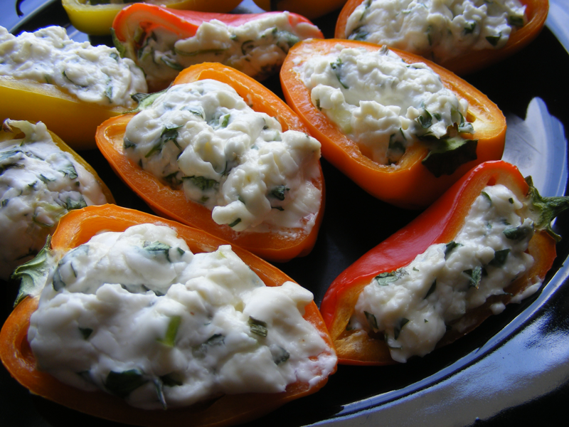 Jerk Stuffed Mini Peppers